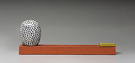 hand built and glazed ceramic | 15 h x 41.5 w x 7 d in. | Private collection | photo credit: Colin Conces