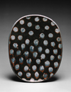 Hand-built glazed ceramic | 30.75h x 26.75w x 3.75d in. | Collection of the Ree & Jun Kaneko Foundation | Photo credit Dirk Bakker